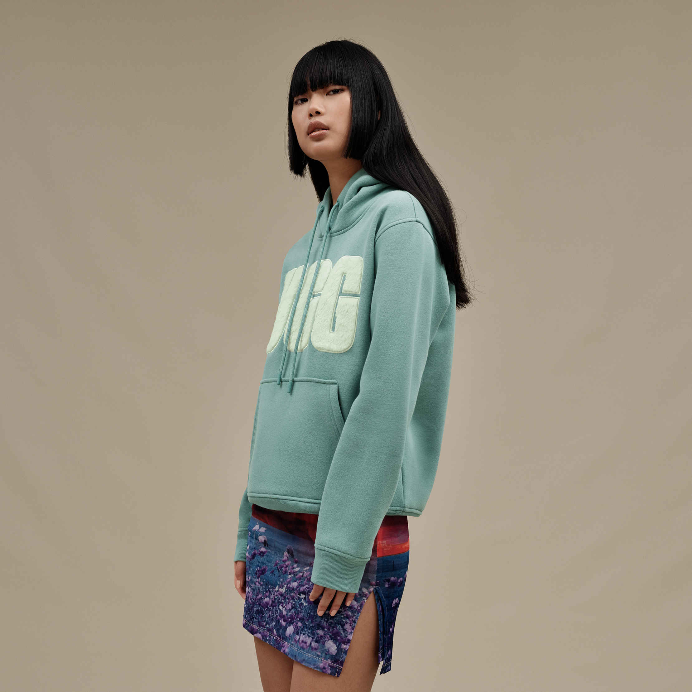 UGG® Rey Fuzzy Logo Hoodie for Women | UGG® EU
